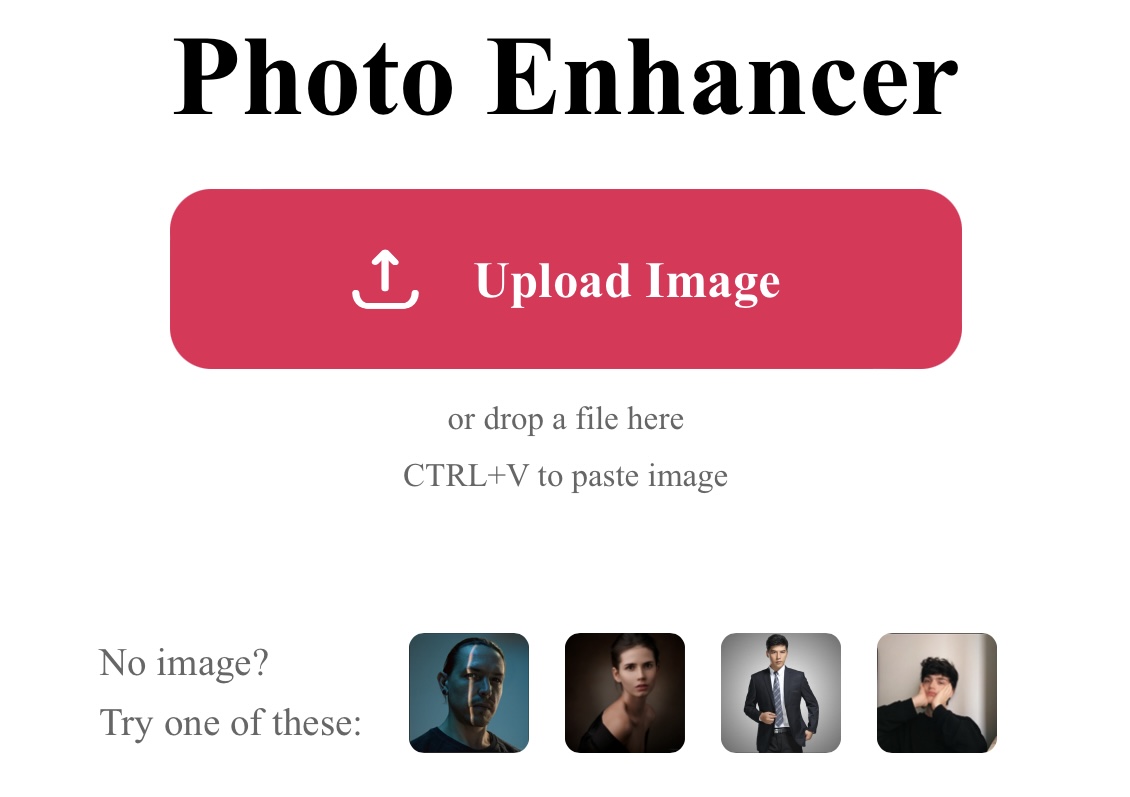 AI Image Enhancer website